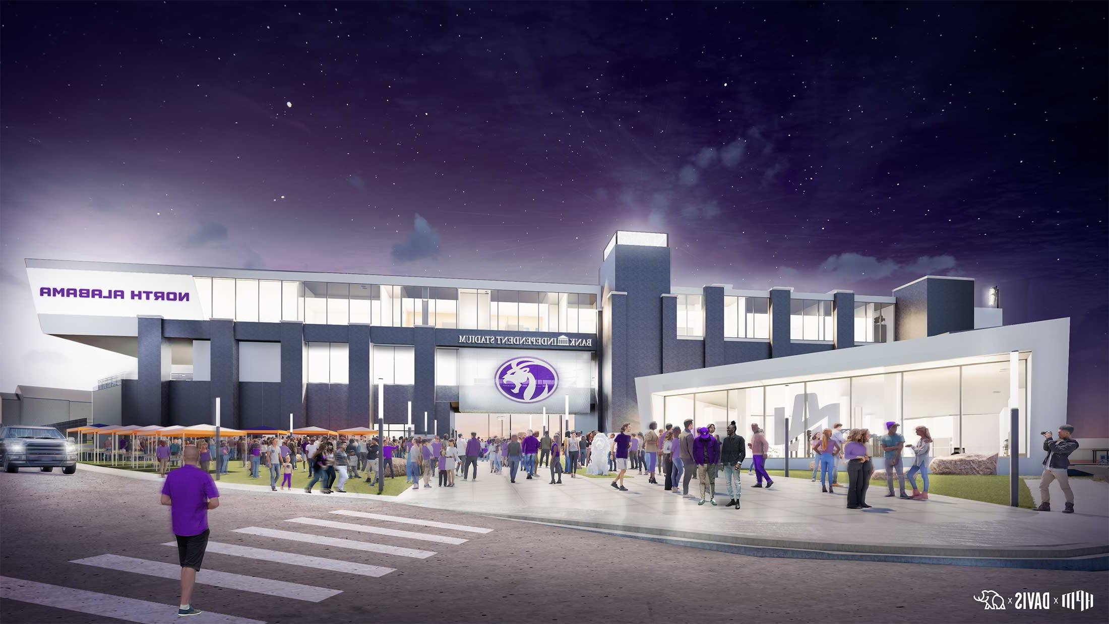 rendering of potential stadium entryway